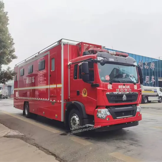 Heavy-Duty Fire Truck HOWO Camping Vehicle for Field Operation Support Services