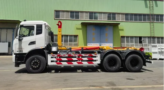 Heavy Duty Hook Arm Garbage Truck with Manual Transmission