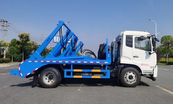 Durable Dongfeng Swing Arm Type Garbage Trucks for Sale