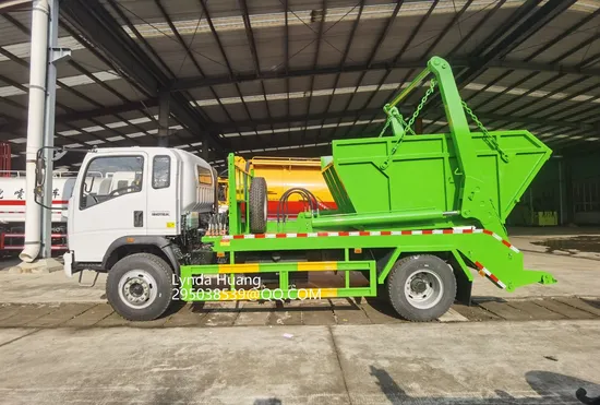 Cheap Price HOWO Rear Loader Garbage Truck with Swing Arm Collection System