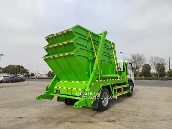 Cheap Price HOWO Rear Loader Garbage Truck with Swing Arm Collection System