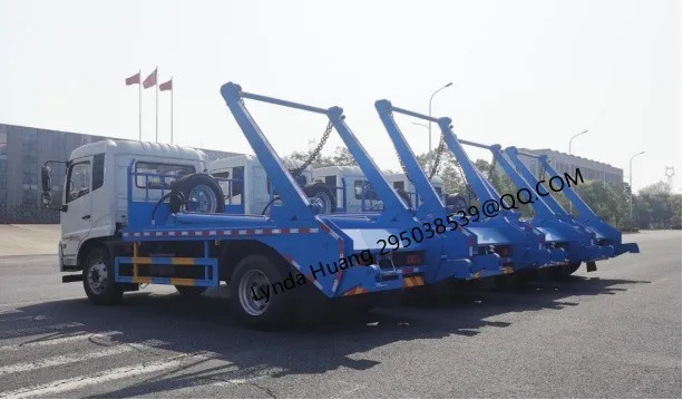 Efficient Dongfeng Skip Loader Garbage Truck Collection Swing Arm Waste Truck