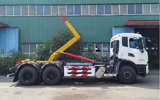 Heavy Duty Hook Arm Garbage Truck with Manual Transmission