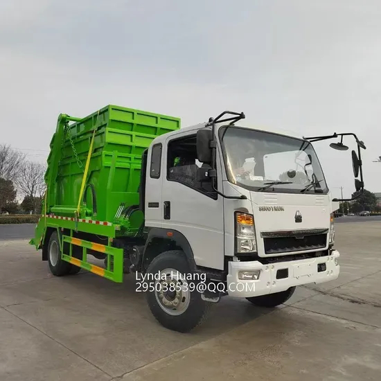 Dongfeng HOWO Multi-Functional Skip Loader Swing Arm Garbage Truck with Reliable Hydraulic System