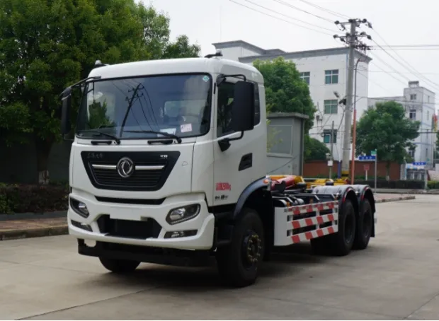 Heavy Duty Hook Arm Garbage Truck with Manual Transmission