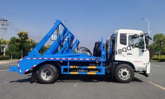 Efficient Dongfeng Skip Loader Garbage Truck Collection Swing Arm Waste Truck
