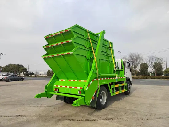 Multi-Functional HOWO Front Loader Garbage Truck with Swing Arm System