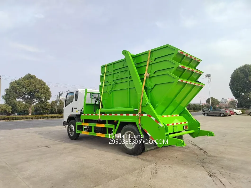 Cheap Price HOWO Rear Loader Garbage Truck with Swing Arm Collection System