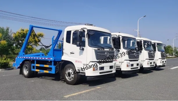Efficient Dongfeng Skip Loader Garbage Truck Collection Swing Arm Waste Truck