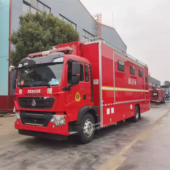 Heavy-Duty Fire Truck HOWO Camping Vehicle for Field Operation Support Services